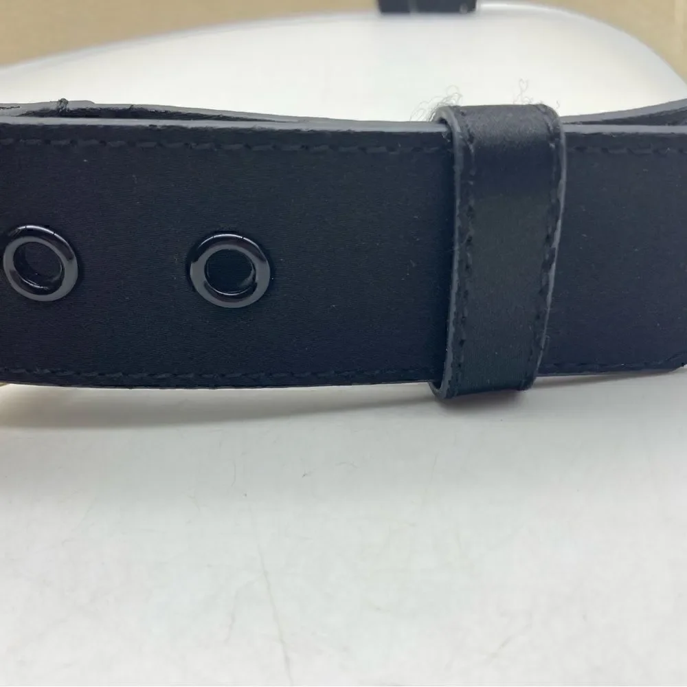 Chico’s Women’s Satin:Leather Belt Size S/M L 35”